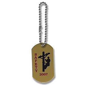 Photo of Color Dog Tag With 4" Chain	