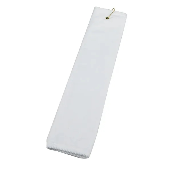 White color option for Golf Tri Fold Towel