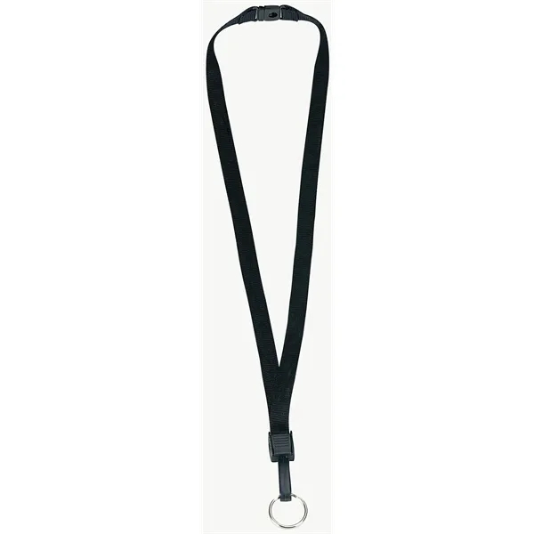 Black color option for 1/2" Breakaway Lanyard With Key Ring