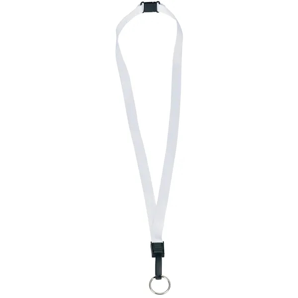White color option for 1/2" Breakaway Lanyard With Key Ring