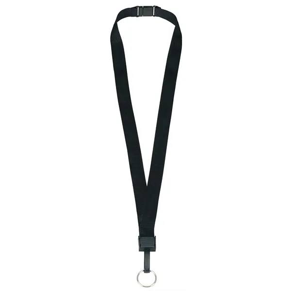 Black color option for 3/4" Breakaway Lanyard With Key Ring
