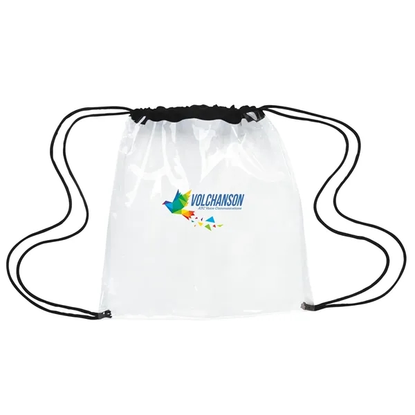Black color option for Good Value™ Clear Game Drawstring Backpack