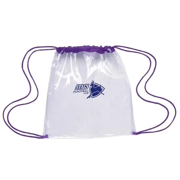 Purple color option for Good Value™ Clear Game Drawstring Backpack