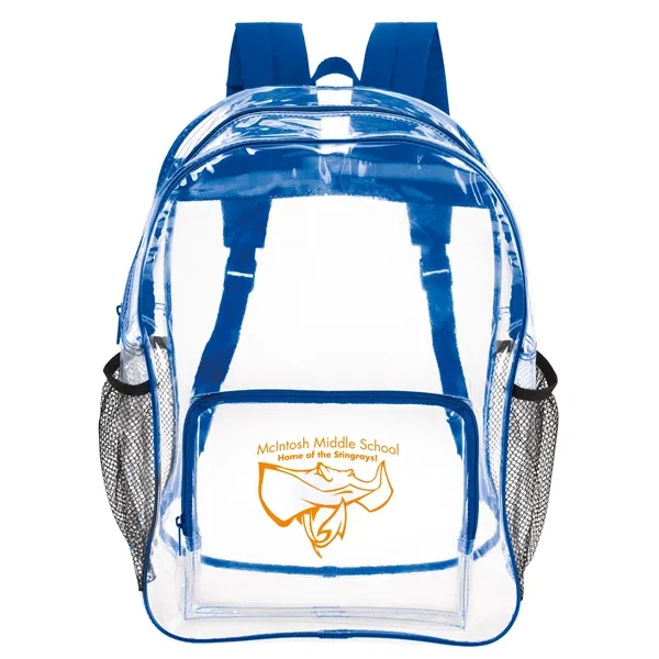 Royal color option for Good Value™ Clear Backpack