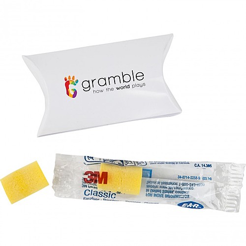 Photo of Ear Protection Kit In A Small Pillow Box	