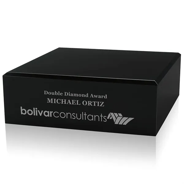 Black color option for Jaffa® Square Black Glass Base