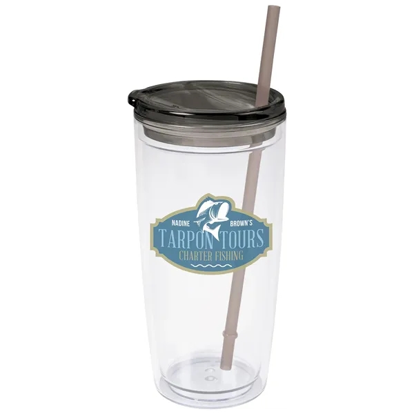 Clear Tumbler/ Smoke Lid color option for Good Value™ Freezie Tumbler   22 Oz.
