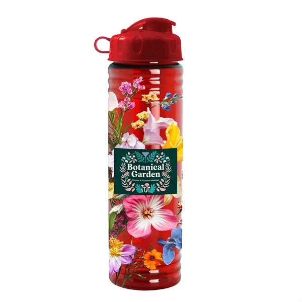 Translucent Red color option for Garyline® Slim Fit Bottle With Flip Lid   24 Oz.
