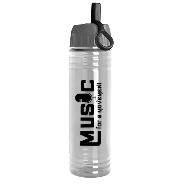 Clear color option for Garyline® Slim Fit Bottle With Ring Straw Lid   24 Oz.