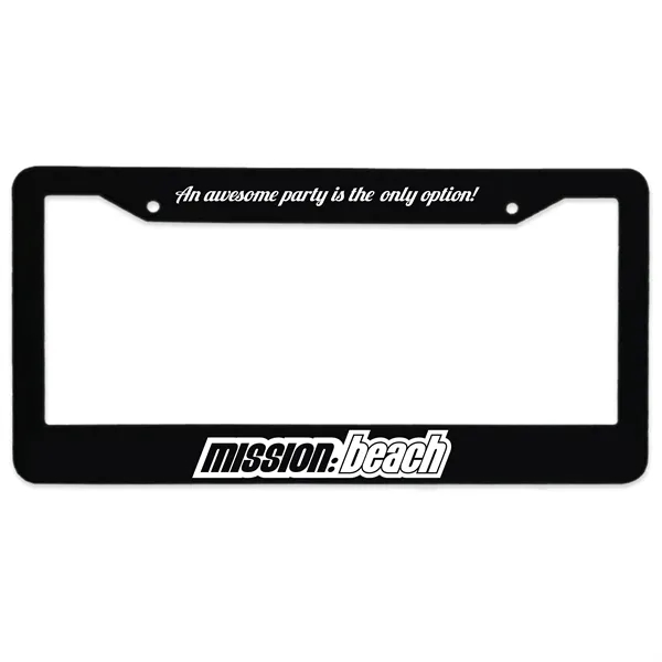 Black color option for Garyline® 3 D Two Corner License Plate Frame