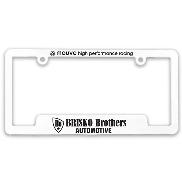 White color option for Garyline® 3 D Corner View License Plate Frame