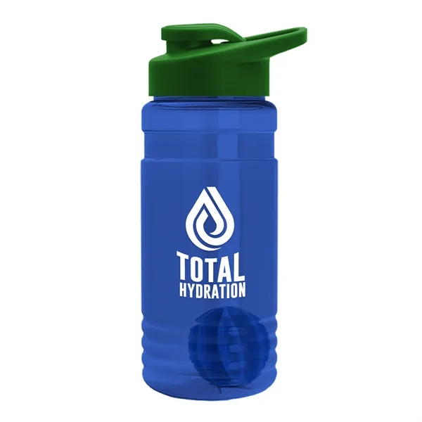 Translucent Blue color option for Garyline® Groove Tritan® Shaker Bottle With Drink Thru Li...