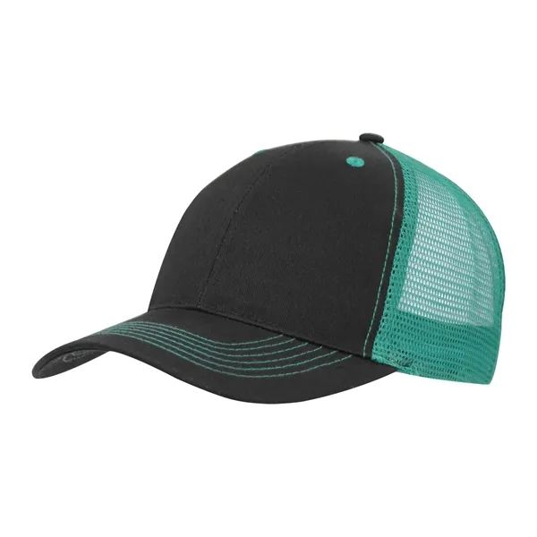 Black/Teal color option for Color Accent Mesh Snapback Cap