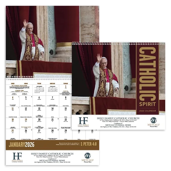 White color option for Good Value™ Catholic Spirit   Spiral Calendar