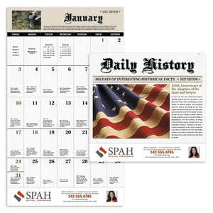 Photo of Good Value™ Daily History   Stapled Calendar
