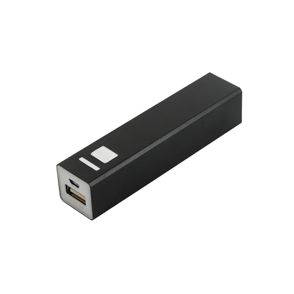 Black color option for Universal Source® Metal Power Bank 2600m Ah