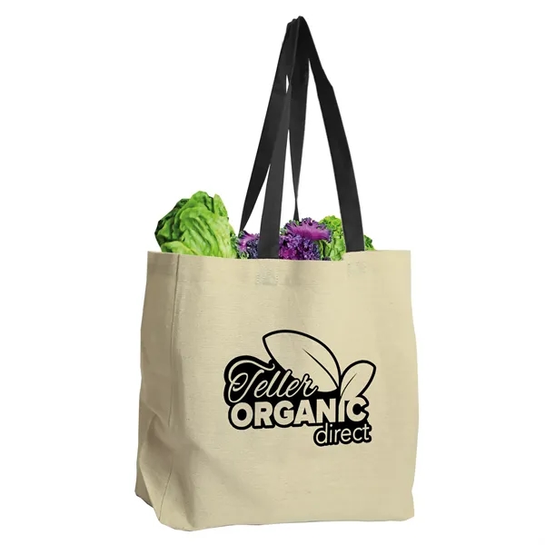 Natural/Black color option for Garyline® Natural Cotton Canvas Tote