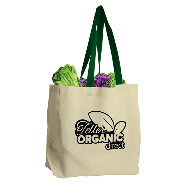Natural/Green color option for Garyline® Natural Cotton Canvas Tote