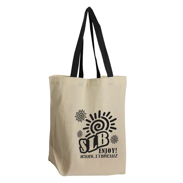 Natural/Black color option for Garyline® Brunch Cotton Grocery Tote