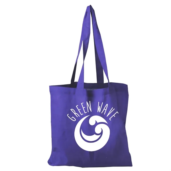 Violet color option for Garyline® Square Cotton Flat Tote