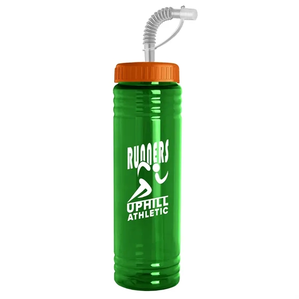Translucent Green color option for Garyline® Slim Fit Bottle With Straw Lid   24 Oz.