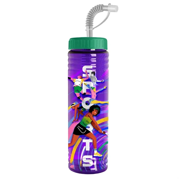 Translucent Violet color option for Garyline® Slim Fit Bottle With Straw Lid   24 Oz.