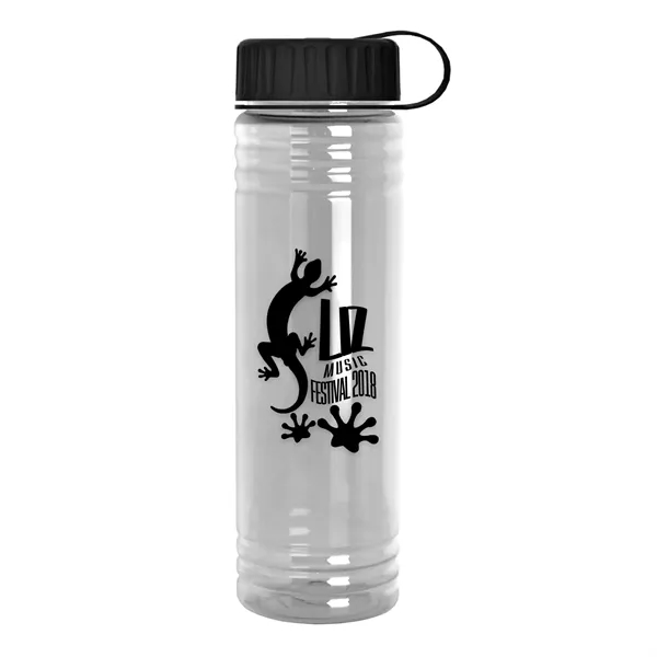 Clear color option for Garyline® Slim Fit Bottle With Tethered Lid   24 Oz.