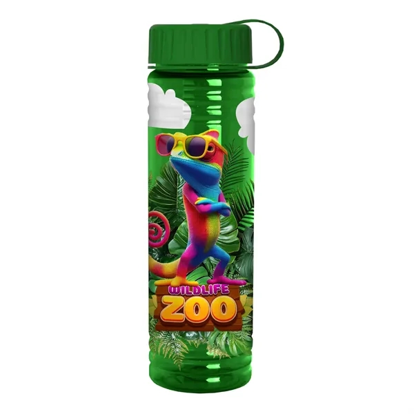 Translucent Green color option for Garyline® Slim Fit Bottle With Tethered Lid   24 Oz.