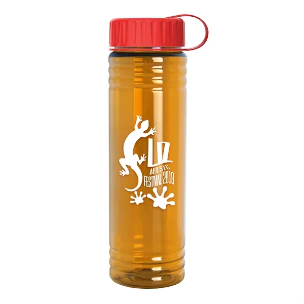 Translucent Orange color option for Garyline® Slim Fit Bottle With Tethered Lid   24 Oz.