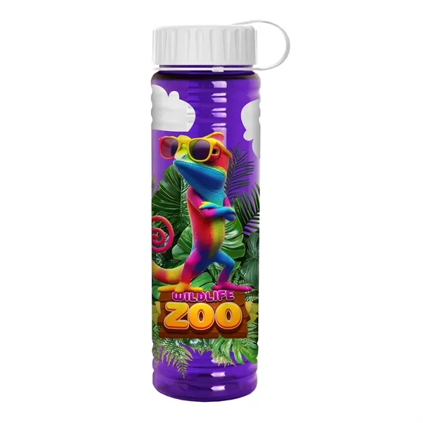 Translucent Violet color option for Garyline® Slim Fit Bottle With Tethered Lid   24 Oz.