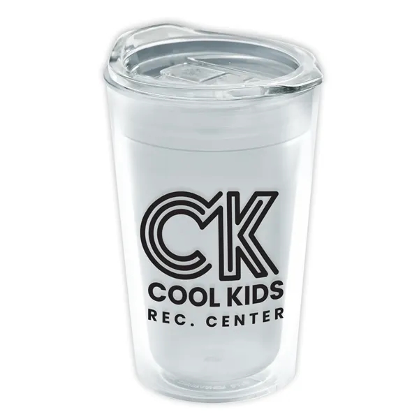 Clear color option for Garyline® Transparent Tumbler With Slider Lid   14 Oz.