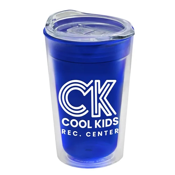 Translucent Blue color option for Garyline® Transparent Tumbler With Slider Lid   14 Oz.