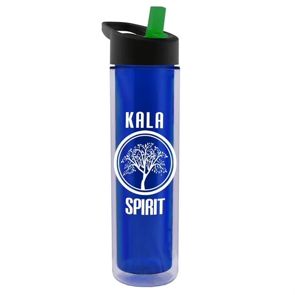 Translucent Blue color option for Garyline® Chiller Double Wall Insulated Bottle With Flip ...