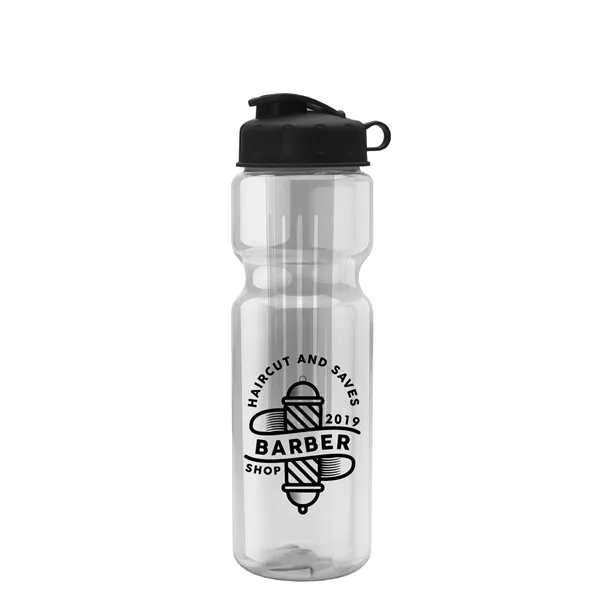 Clear color option for Garyline® Champ Bottle With Infuser And Flip Lid   28 Oz.