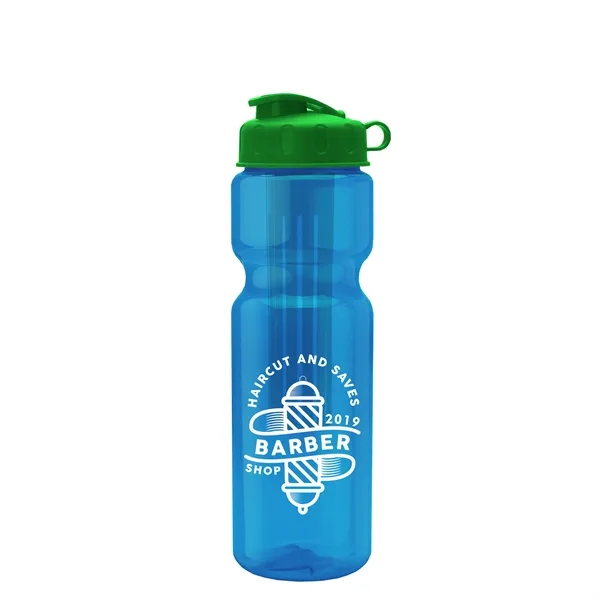 Translucent Blue color option for Garyline® Champ Bottle With Infuser And Flip Lid   28 Oz.
