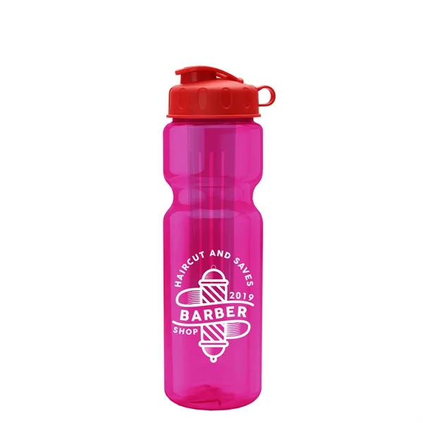Translucent Hot Pink color option for Garyline® Champ Bottle With Infuser And Flip Lid   28 Oz.