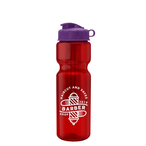 Translucent Red color option for Garyline® Champ Bottle With Infuser And Flip Lid   28 Oz.
