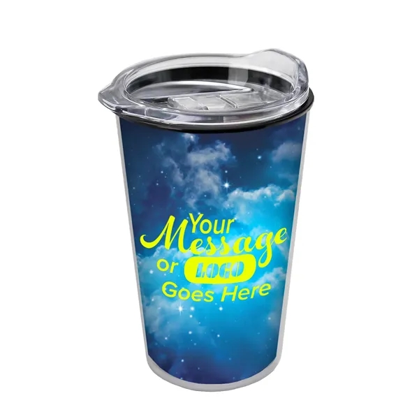 Clear color option for Garyline® Transparent Tumbler With Slider Lid And Full Co...
