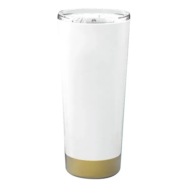 White/Gold color option for Good Value™ Iconic Tumbler   20 Oz.