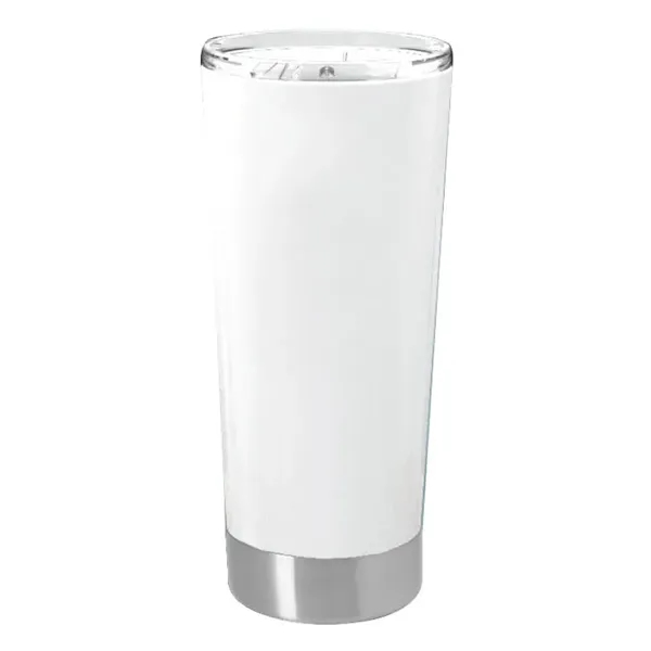 White/Silver color option for Good Value™ Iconic Tumbler   20 Oz.