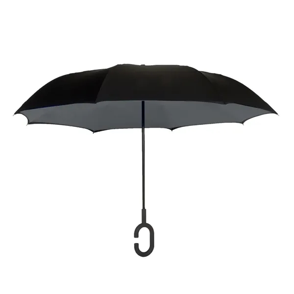 Black/Charcoal color option for Shed Rain™ Unbelieva Brella® 48" Reverse Close Manual Stic...