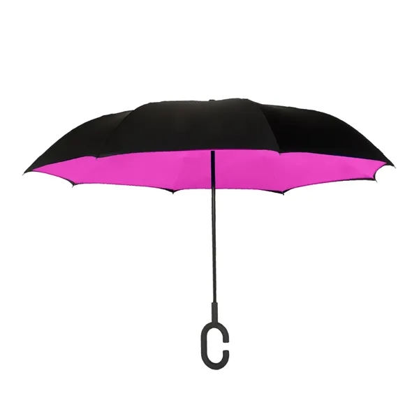 Black/Hot Pink color option for Shed Rain™ Unbelieva Brella® 48" Reverse Close Manual Stic...
