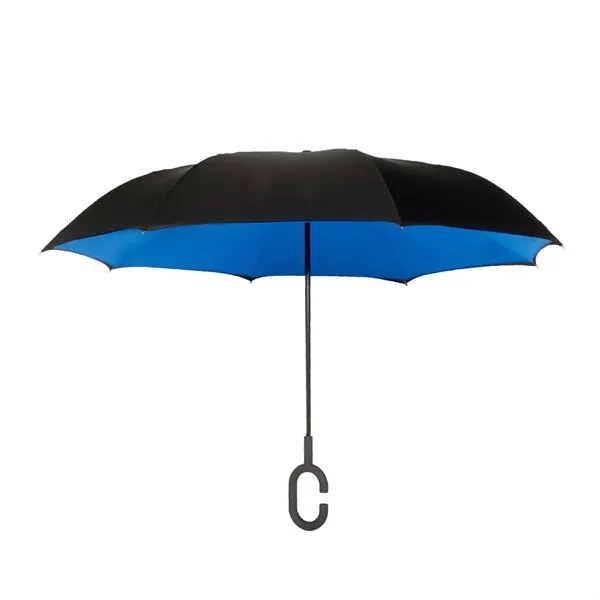 Black/Ocean color option for Shed Rain™ Unbelieva Brella® 48" Reverse Close Manual Stic...