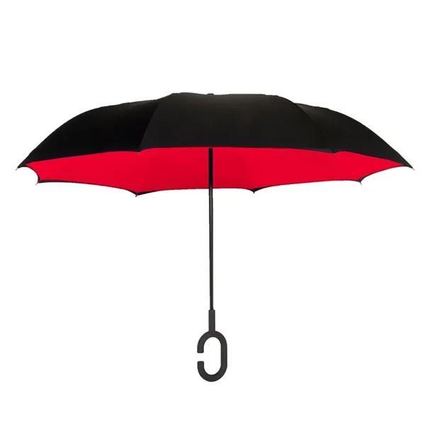 Black/Red color option for Shed Rain™ Unbelieva Brella® 48" Reverse Close Manual Stic...