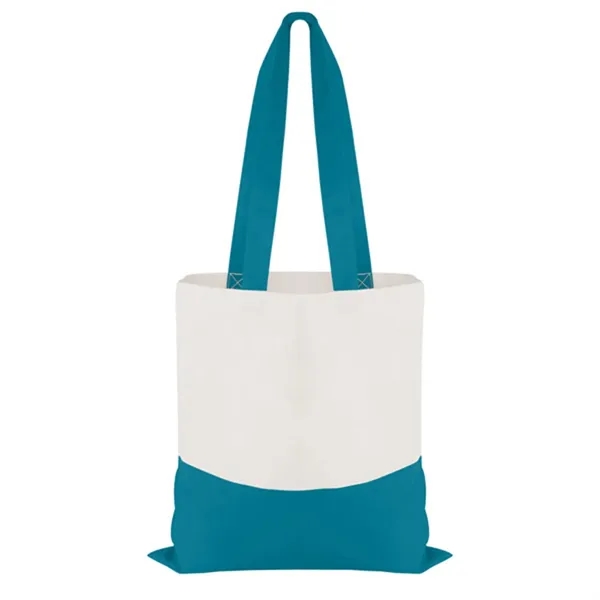 Teal color option for Good Value™ Cotton Colored Accent Flat Tote