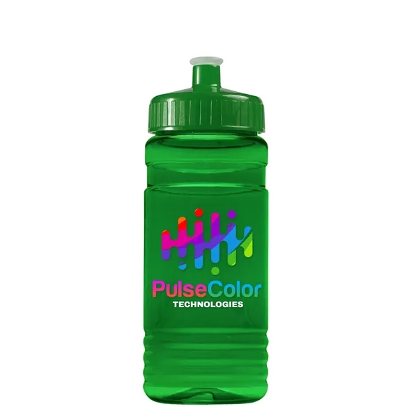 Translucent Green color option for Garyline® Rpet Bottle With Push Pull Lid   20 Oz.