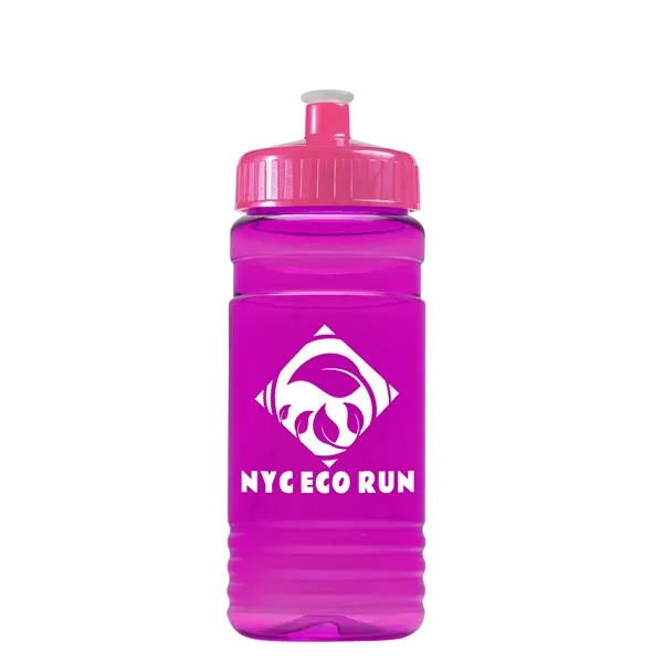 Translucent Hot Pink color option for Garyline® Rpet Bottle With Push Pull Lid   20 Oz.
