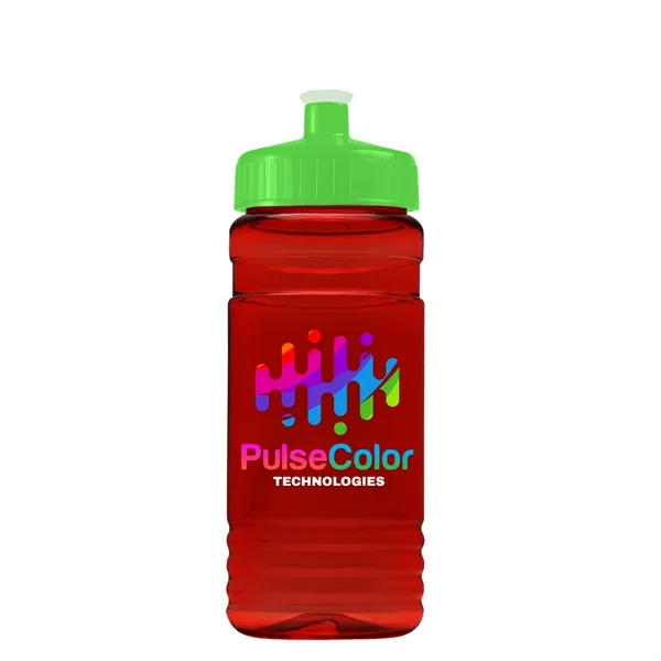 Translucent Red color option for Garyline® Rpet Bottle With Push Pull Lid   20 Oz.