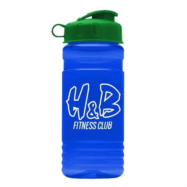 Translucent Blue color option for Garyline® Rpet Bottle With Flip Lid   20 Oz.