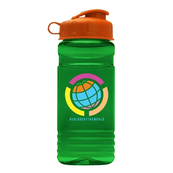Translucent Green color option for Garyline® Rpet Bottle With Flip Lid   20 Oz.